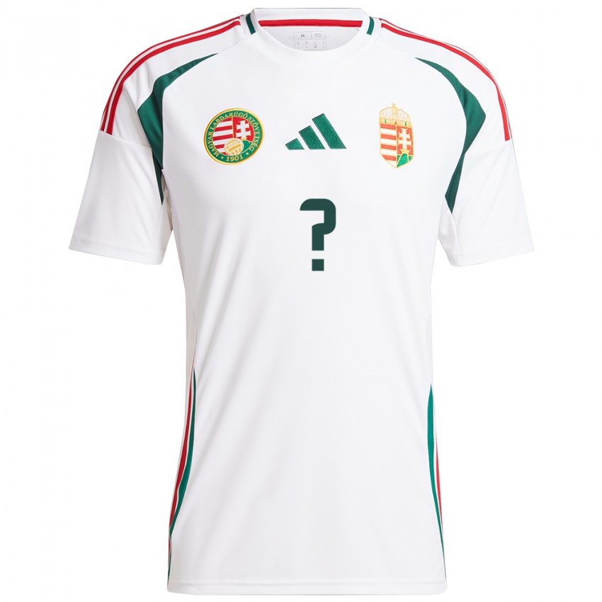 Hombre Camiseta Hungría Adrián Dénes #0 Blanco 2ª Equipación 24-26 La Camisa México