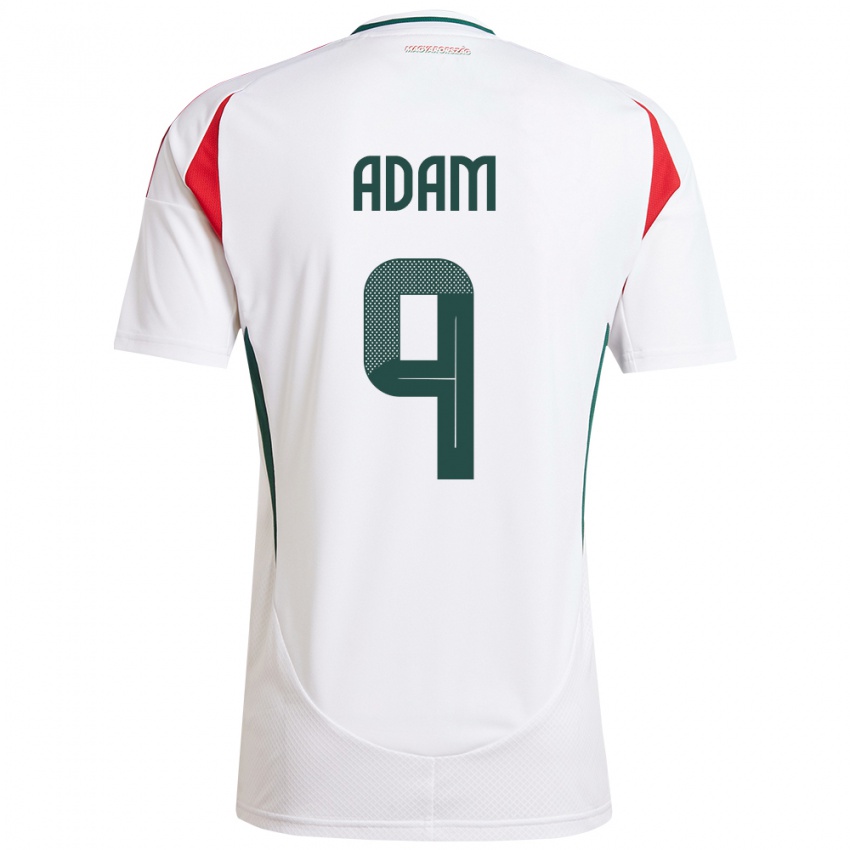Hombre Camiseta Hungría Martin Ádám #9 Blanco 2ª Equipación 24-26 La Camisa México