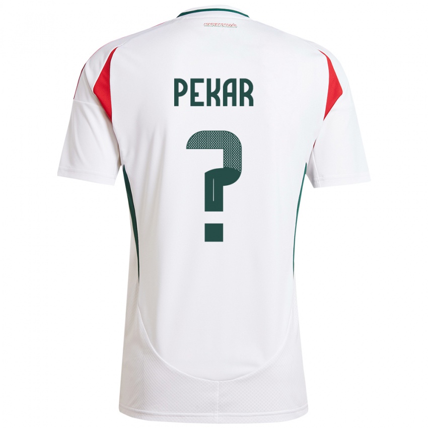Hombre Camiseta Hungría István Pekár #0 Blanco 2ª Equipación 24-26 La Camisa México
