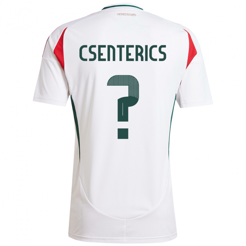 Hombre Camiseta Hungría Adrián Csenterics #0 Blanco 2ª Equipación 24-26 La Camisa México