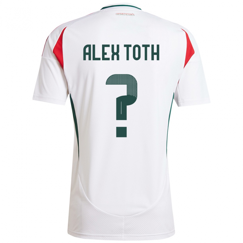 Hombre Camiseta Hungría Alex Tóth #0 Blanco 2ª Equipación 24-26 La Camisa México