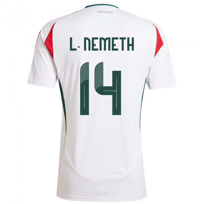 Hombre Camiseta Hungría Loretta Németh #14 Blanco 2ª Equipación 24-26 La Camisa México