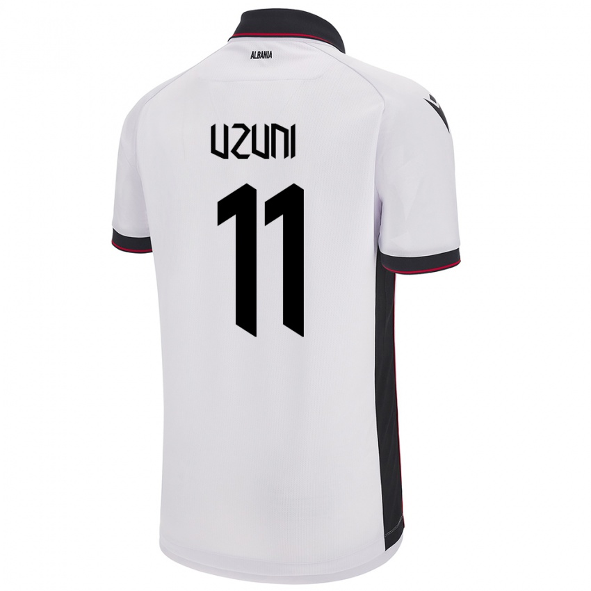 Hombre Camiseta Albania Myrto Uzuni #11 Blanco 2ª Equipación 24-26 La Camisa México