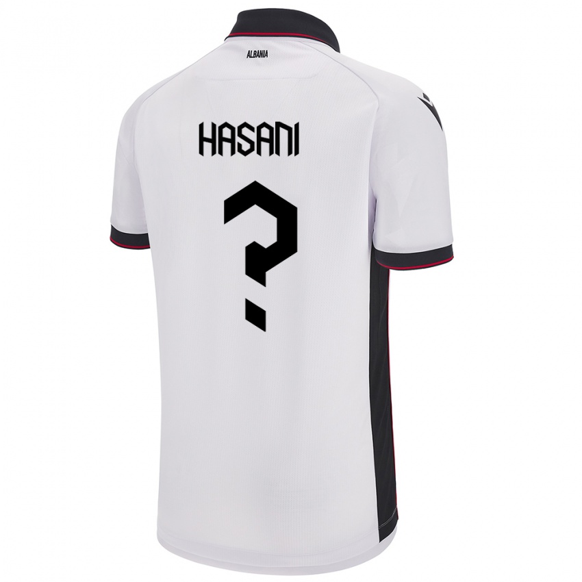 Hombre Camiseta Albania Ron Hasani #0 Blanco 2ª Equipación 24-26 La Camisa México