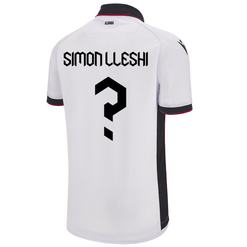 Hombre Camiseta Albania Simon Lleshi #0 Blanco 2ª Equipación 24-26 La Camisa México