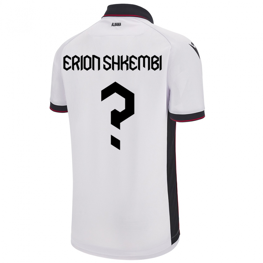 Hombre Camiseta Albania Erion Shkembi #0 Blanco 2ª Equipación 24-26 La Camisa México
