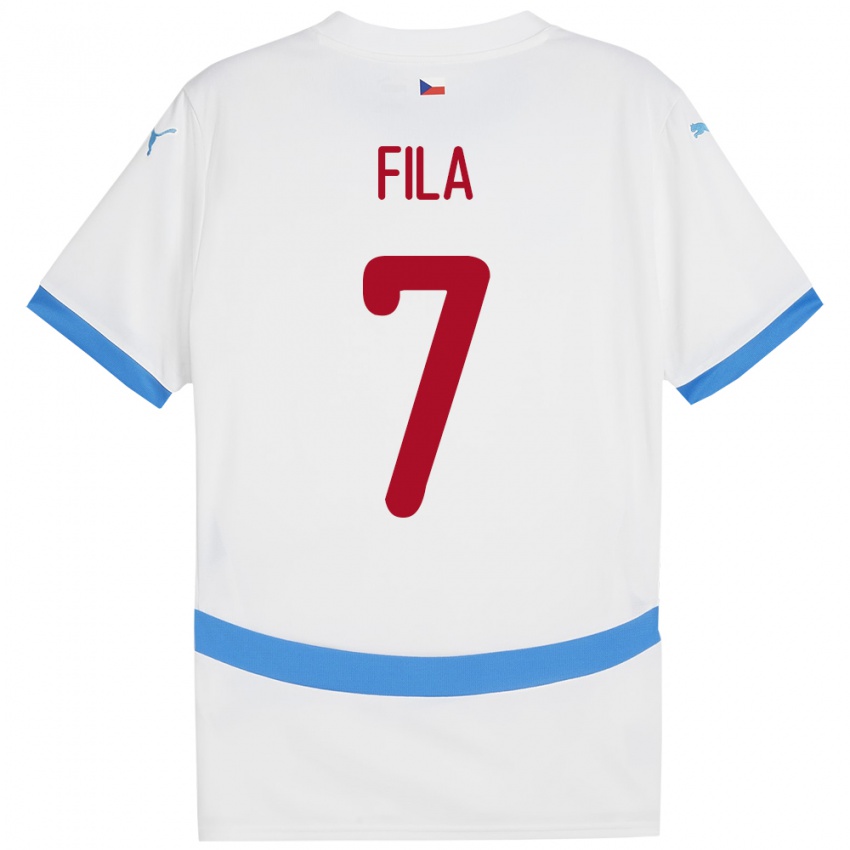 Hombre Camiseta Chequia Daniel Fila #7 Blanco 2ª Equipación 24-26 La Camisa México