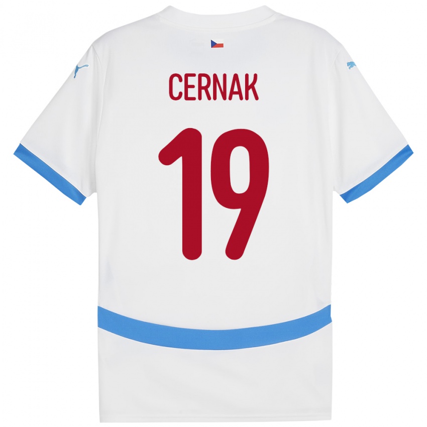 Hombre Camiseta Chequia Michal Cernak #19 Blanco 2ª Equipación 24-26 La Camisa México