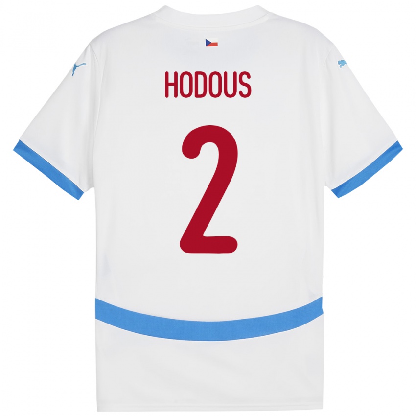 Hombre Camiseta Chequia Petr Hodous #2 Blanco 2ª Equipación 24-26 La Camisa México