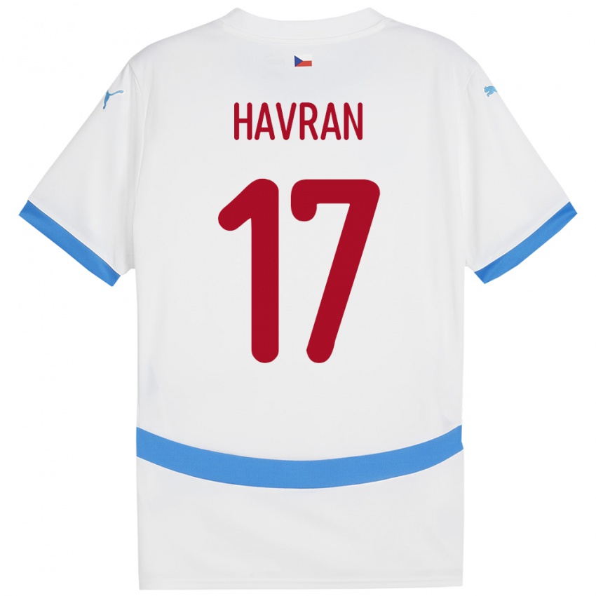 Hombre Camiseta Chequia Marek Havran #17 Blanco 2ª Equipación 24-26 La Camisa México