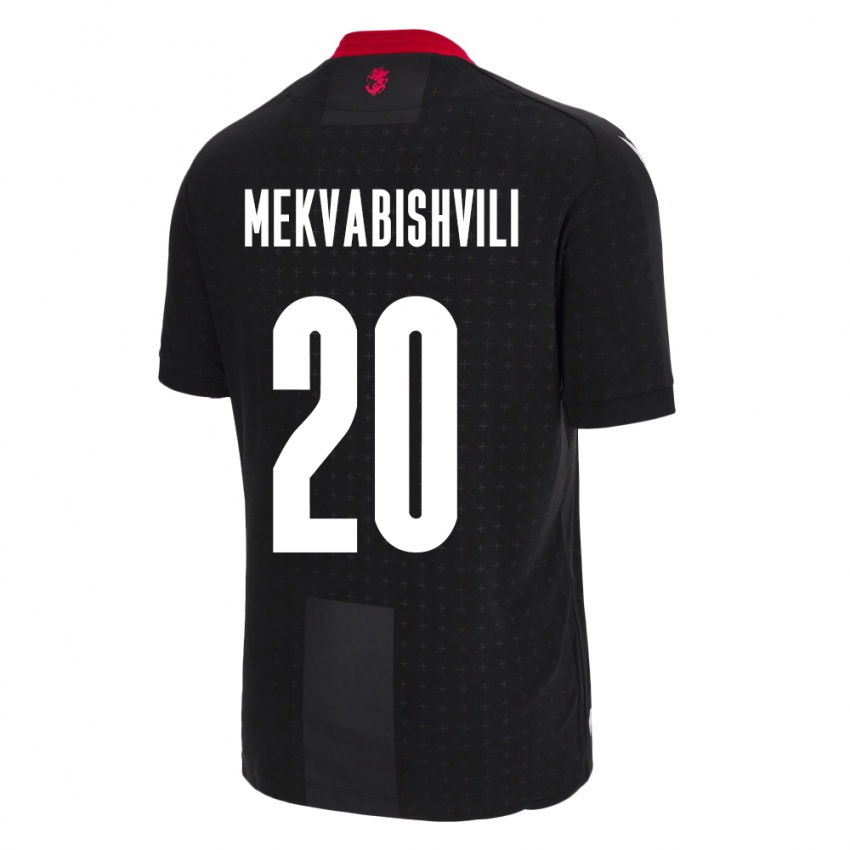 Hombre Camiseta Georgia Anzor Mekvabishvili #20 Negro 2ª Equipación 24-26 La Camisa México