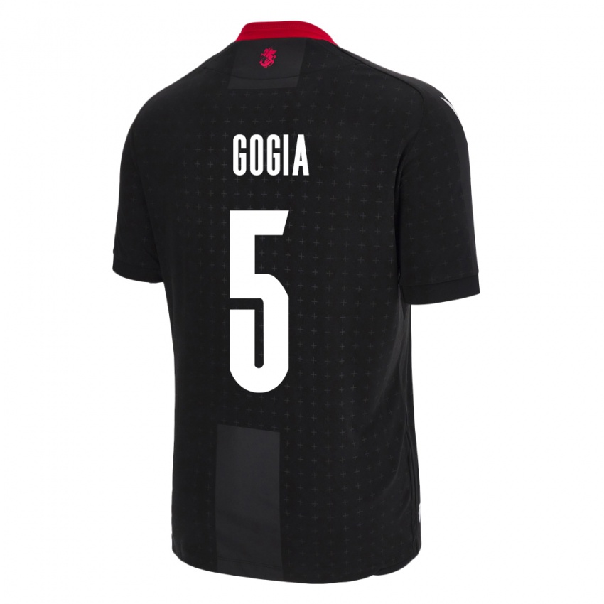 Hombre Camiseta Georgia Gigi Gogia #5 Negro 2ª Equipación 24-26 La Camisa México