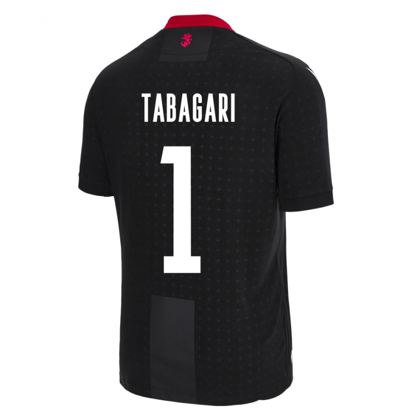 Hombre Camiseta Georgia Eka Tabagari #1 Negro 2ª Equipación 24-26 La Camisa México