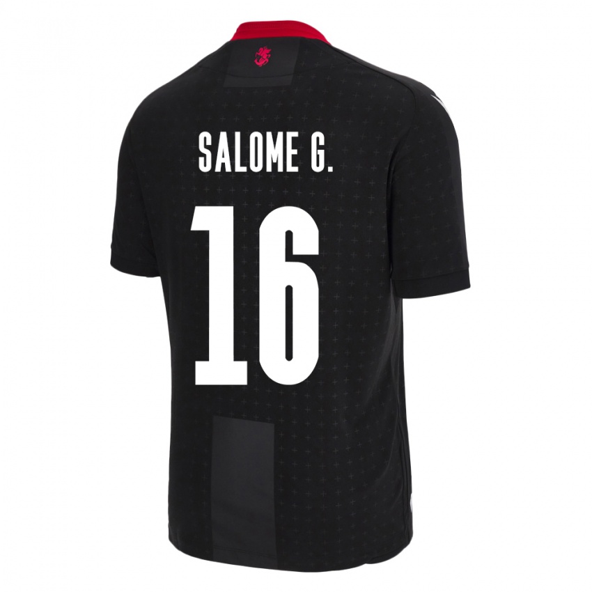 Hombre Camiseta Georgia Salome Gasviani #16 Negro 2ª Equipación 24-26 La Camisa México