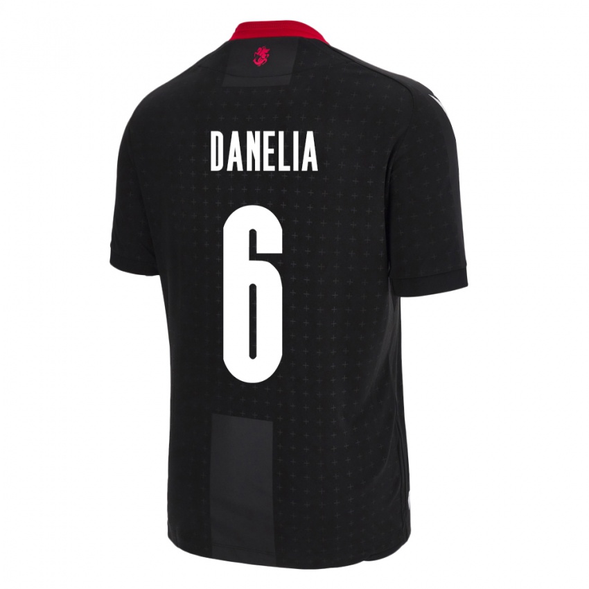 Hombre Camiseta Georgia Natia Danelia #6 Negro 2ª Equipación 24-26 La Camisa México