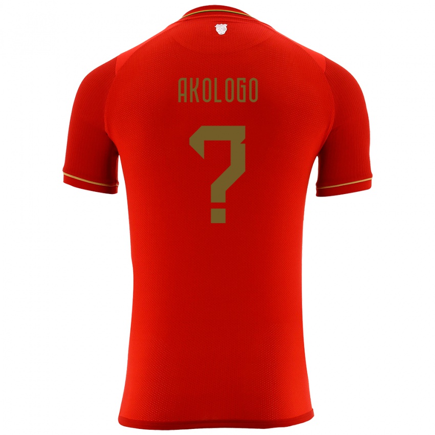 Hombre Camiseta Bolivia David Akologo #0 Rojo 2ª Equipación 24-26 La Camisa México