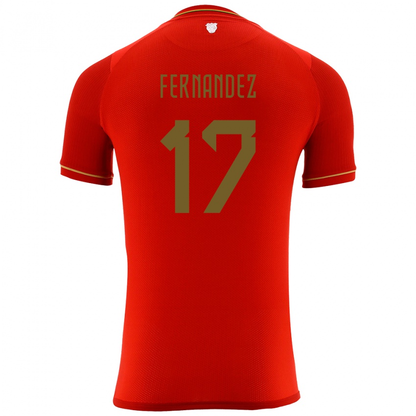 Hombre Camiseta Bolivia Roberto Fernández #17 Rojo 2ª Equipación 24-26 La Camisa México