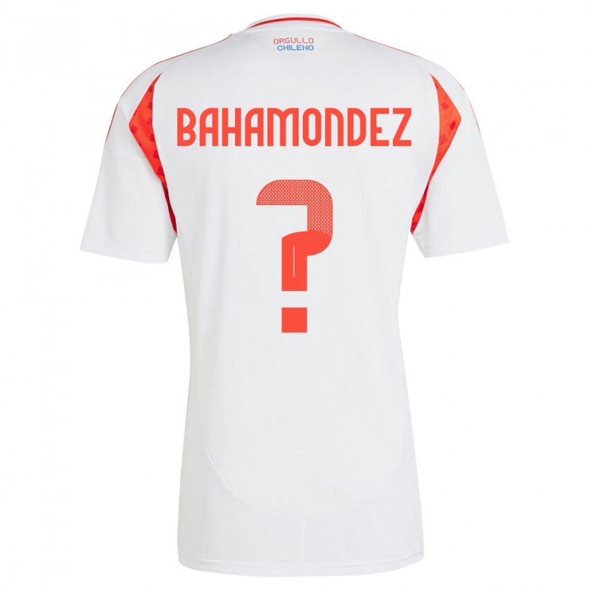 Hombre Camiseta Chile Taizo Bahamondez #0 Blanco 2ª Equipación 24-26 La Camisa México