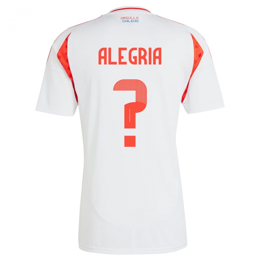 Hombre Camiseta Chile Ian Alegría #0 Blanco 2ª Equipación 24-26 La Camisa México