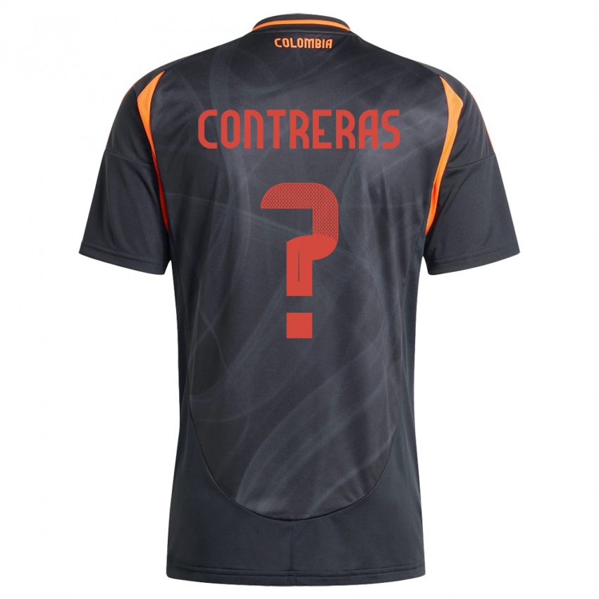 Hombre Camiseta Colombia David Contreras #0 Negro 2ª Equipación 24-26 La Camisa México