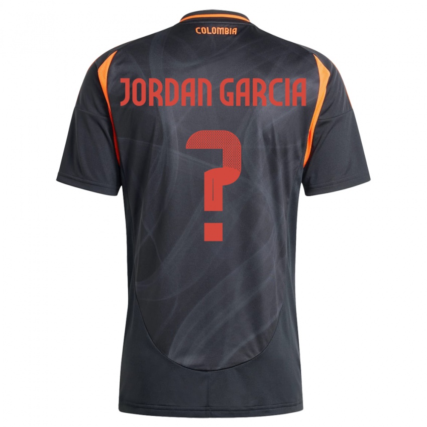 Hombre Camiseta Colombia Jordan García #0 Negro 2ª Equipación 24-26 La Camisa México