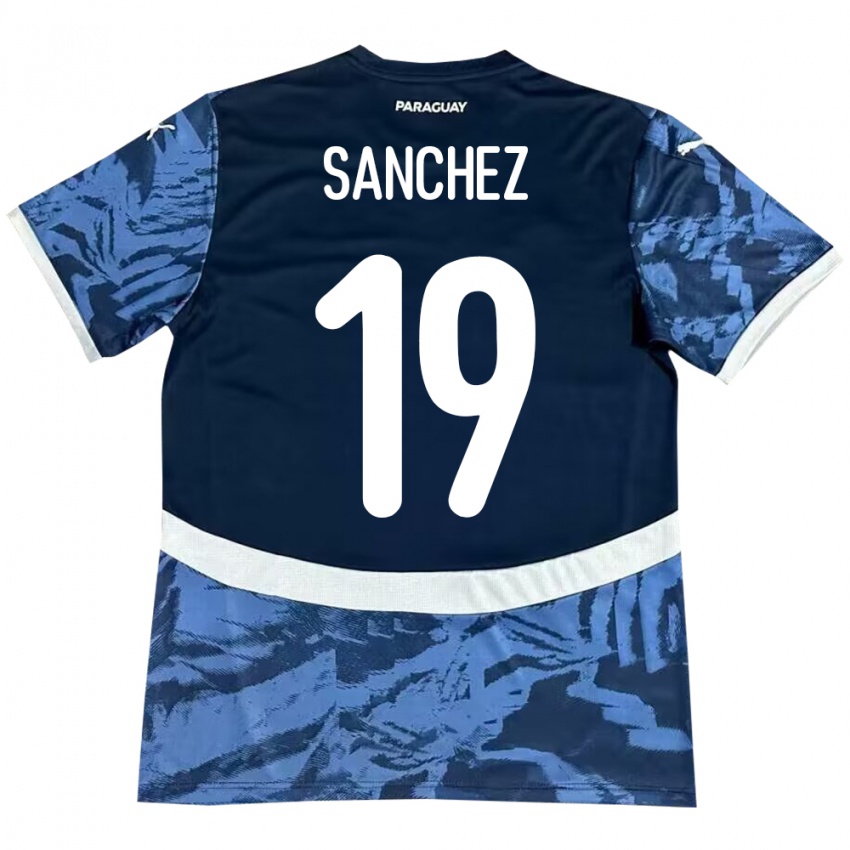 Hombre Camiseta Paraguay Juan Sánchez #19 Azul 2ª Equipación 24-26 La Camisa México