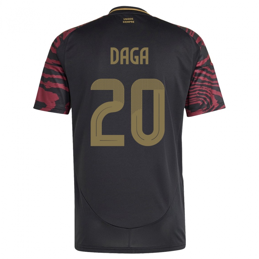 Hombre Camiseta Perú Azucena Daga #20 Negro 2ª Equipación 24-26 La Camisa México