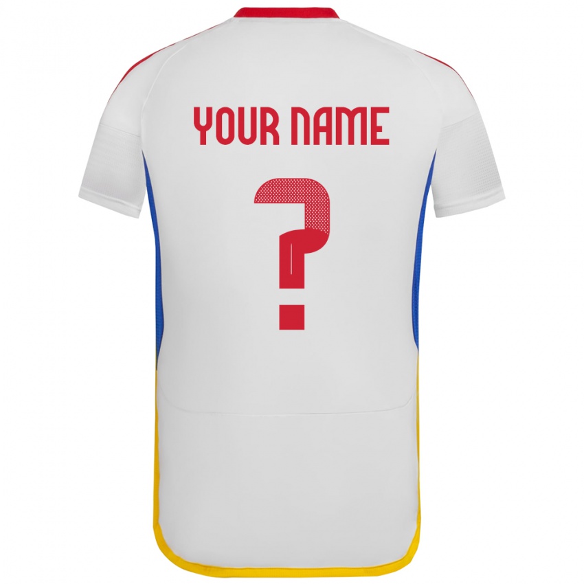 Hombre Camiseta Venezuela Su Nombre #0 Blanco 2ª Equipación 24-26 La Camisa México