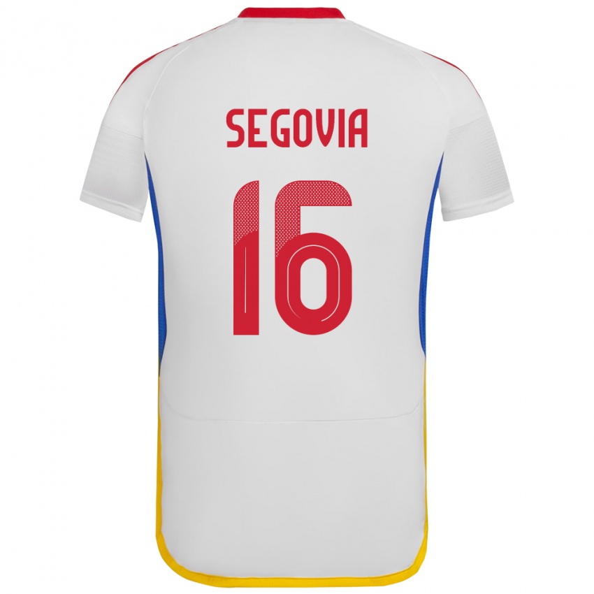 Hombre Camiseta Venezuela Telasco Segovia #16 Blanco 2ª Equipación 24-26 La Camisa México