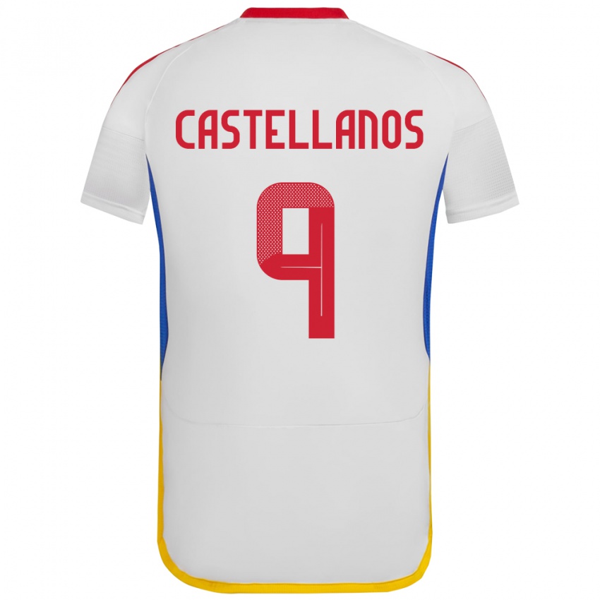 Hombre Camiseta Venezuela Deyna Castellanos #9 Blanco 2ª Equipación 24-26 La Camisa México