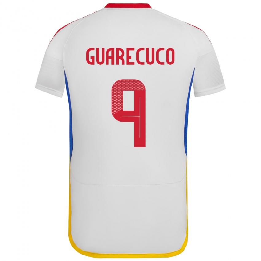 Hombre Camiseta Venezuela Joemar Guarecuco #9 Blanco 2ª Equipación 24-26 La Camisa México