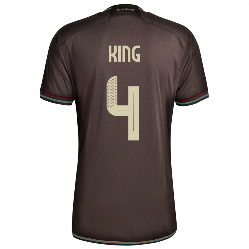 Hombre Camiseta Jamaica Richard King #4 Marrón Noche 2ª Equipación 24-26 La Camisa México