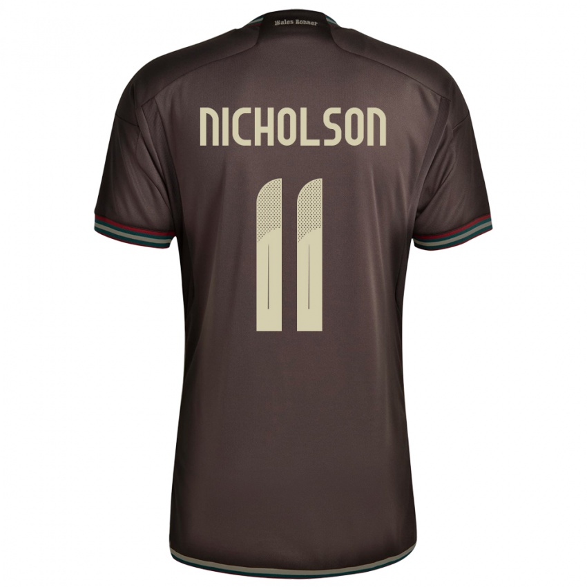 Hombre Camiseta Jamaica Shamar Nicholson #11 Marrón Noche 2ª Equipación 24-26 La Camisa México