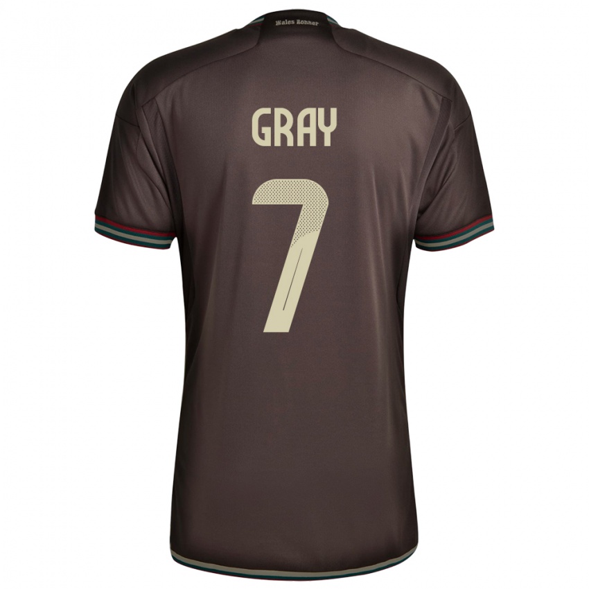 Hombre Camiseta Jamaica Demarai Gray #7 Marrón Noche 2ª Equipación 24-26 La Camisa México