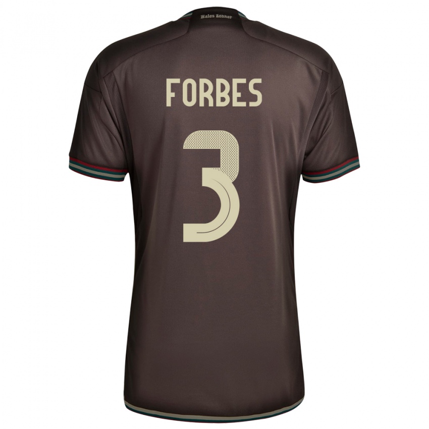 Hombre Camiseta Jamaica Michael Forbes #3 Marrón Noche 2ª Equipación 24-26 La Camisa México