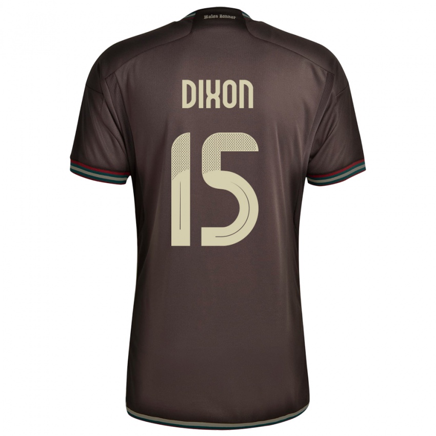 Hombre Camiseta Jamaica Ahir Dixon #15 Marrón Noche 2ª Equipación 24-26 La Camisa México