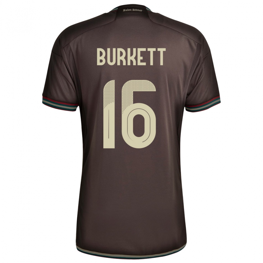 Hombre Camiseta Jamaica Brian Burkett #16 Marrón Noche 2ª Equipación 24-26 La Camisa México