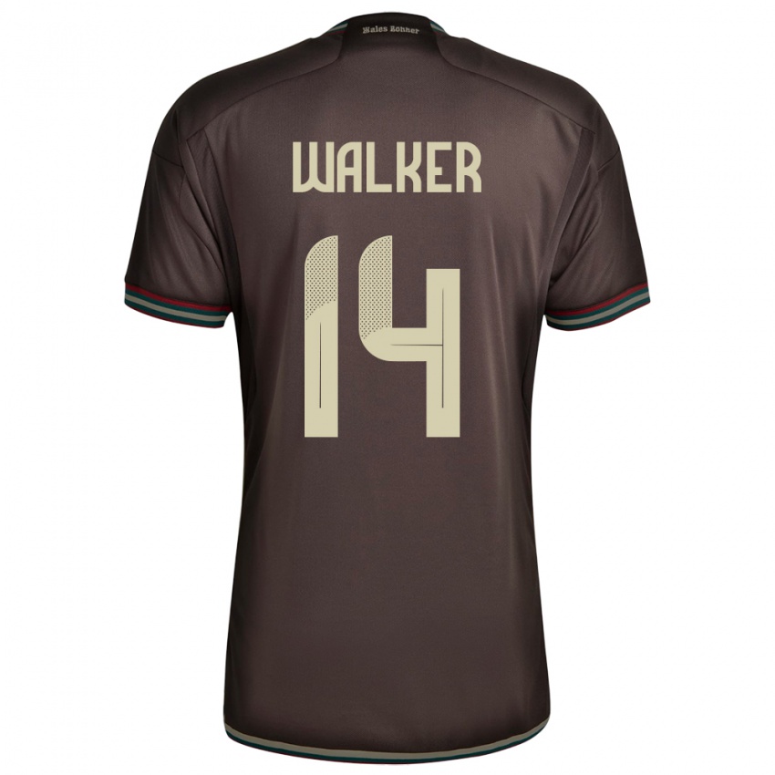 Hombre Camiseta Jamaica Ricshya Walker #14 Marrón Noche 2ª Equipación 24-26 La Camisa México