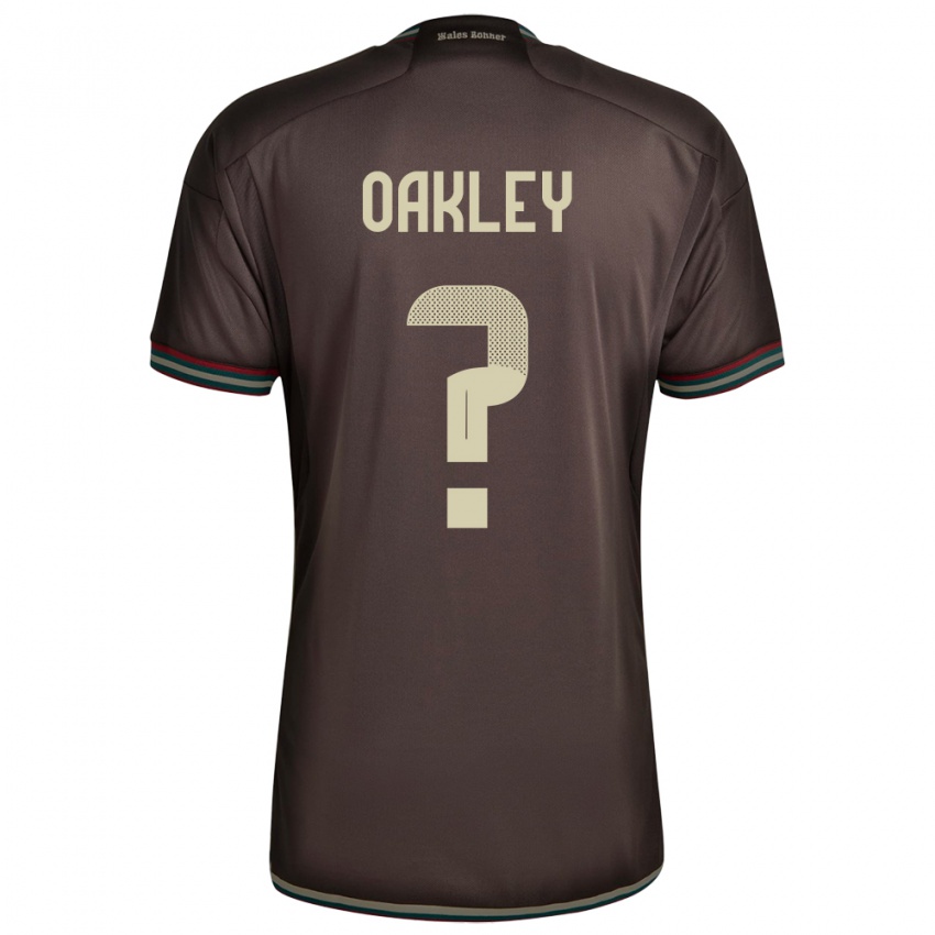 Hombre Camiseta Jamaica Katie Oakley #0 Marrón Noche 2ª Equipación 24-26 La Camisa México