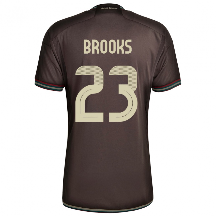 Hombre Camiseta Jamaica Liya Brooks #23 Marrón Noche 2ª Equipación 24-26 La Camisa México