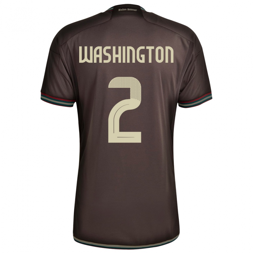 Hombre Camiseta Jamaica Solai Washington #2 Marrón Noche 2ª Equipación 24-26 La Camisa México