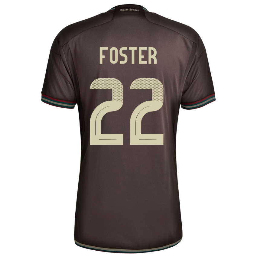 Hombre Camiseta Jamaica Shanise Foster #22 Marrón Noche 2ª Equipación 24-26 La Camisa México