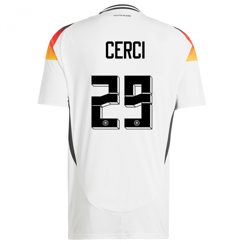 Mujer Camiseta Alemania Selina Cerci #29 Blanco 1ª Equipación 24-26 La Camisa México