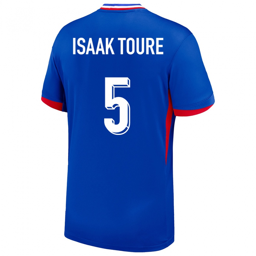 Mujer Camiseta Francia Souleymane Isaak Toure #5 Azul 1ª Equipación 24-26 La Camisa México