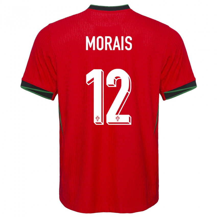 Mujer Camiseta Portugal Patricia Morais #12 Rojo 1ª Equipación 24-26 La Camisa México