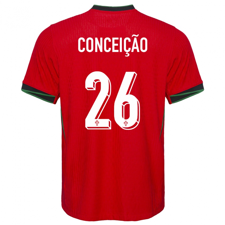 Mujer Camiseta Portugal Francisco Conceicao #26 Rojo 1ª Equipación 24-26 La Camisa México