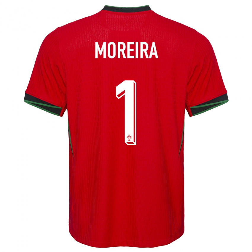 Mujer Camiseta Portugal Andre Moreira #1 Rojo 1ª Equipación 24-26 La Camisa México