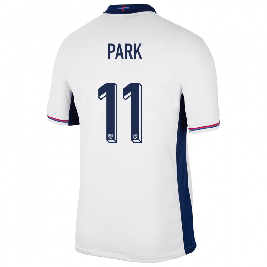 Mujer Camiseta Inglaterra Jess Park #11 Blanco 1ª Equipación 24-26 La Camisa México