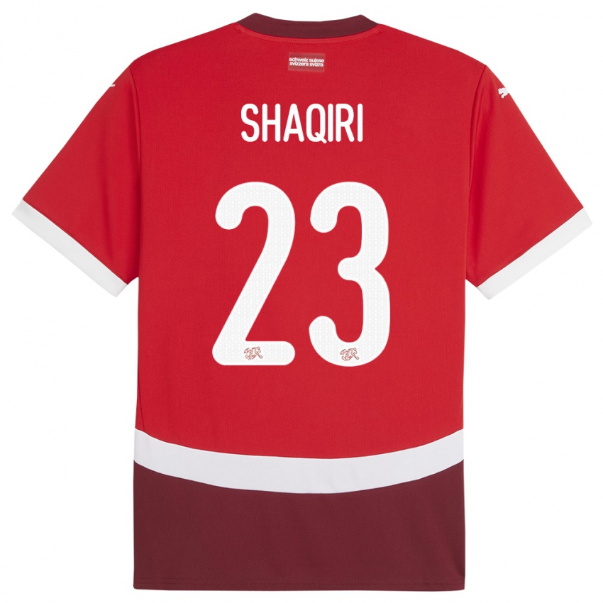 Mujer Camiseta Suiza Xherdan Shaqiri #23 Rojo 1ª Equipación 24-26 La Camisa México