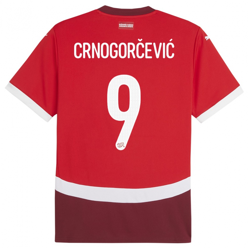 Mujer Camiseta Suiza Ana Maria Crnogorcevic #9 Rojo 1ª Equipación 24-26 La Camisa México